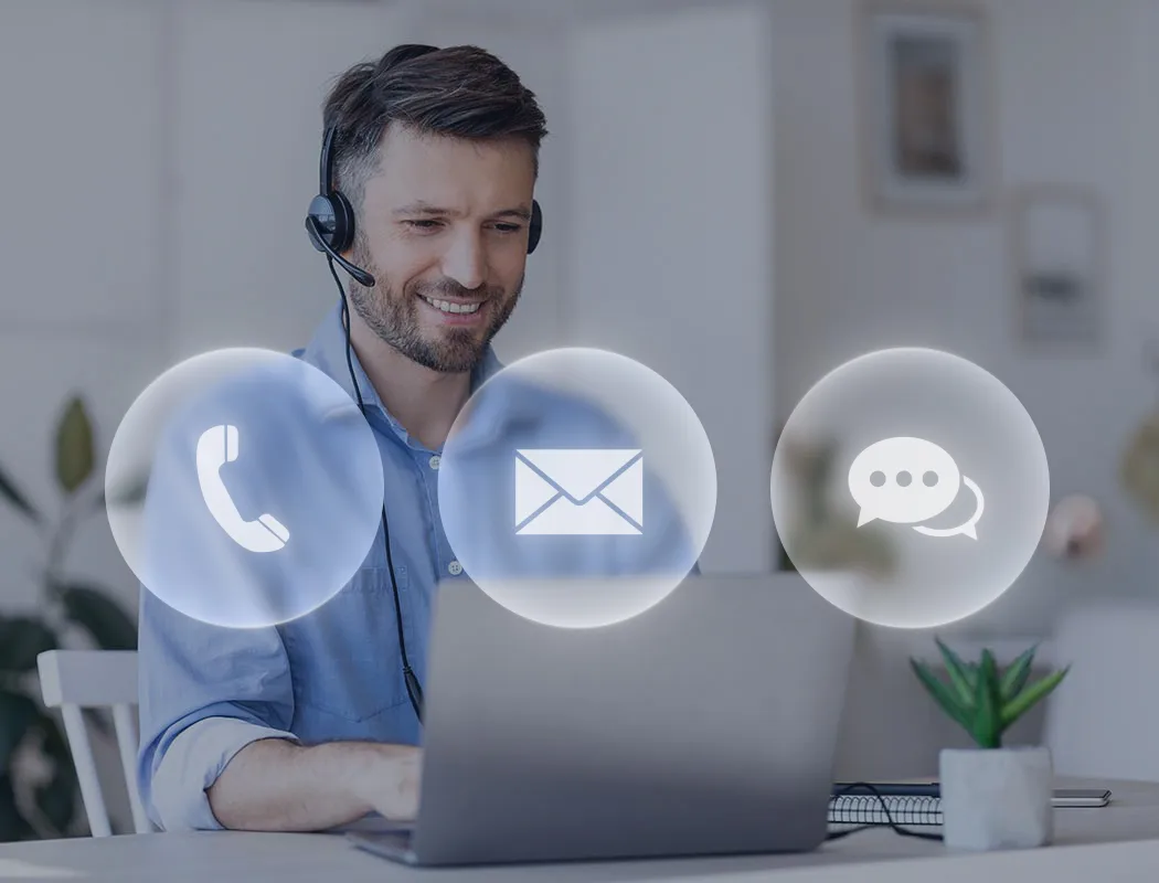 HBS Systems support staff answering a call